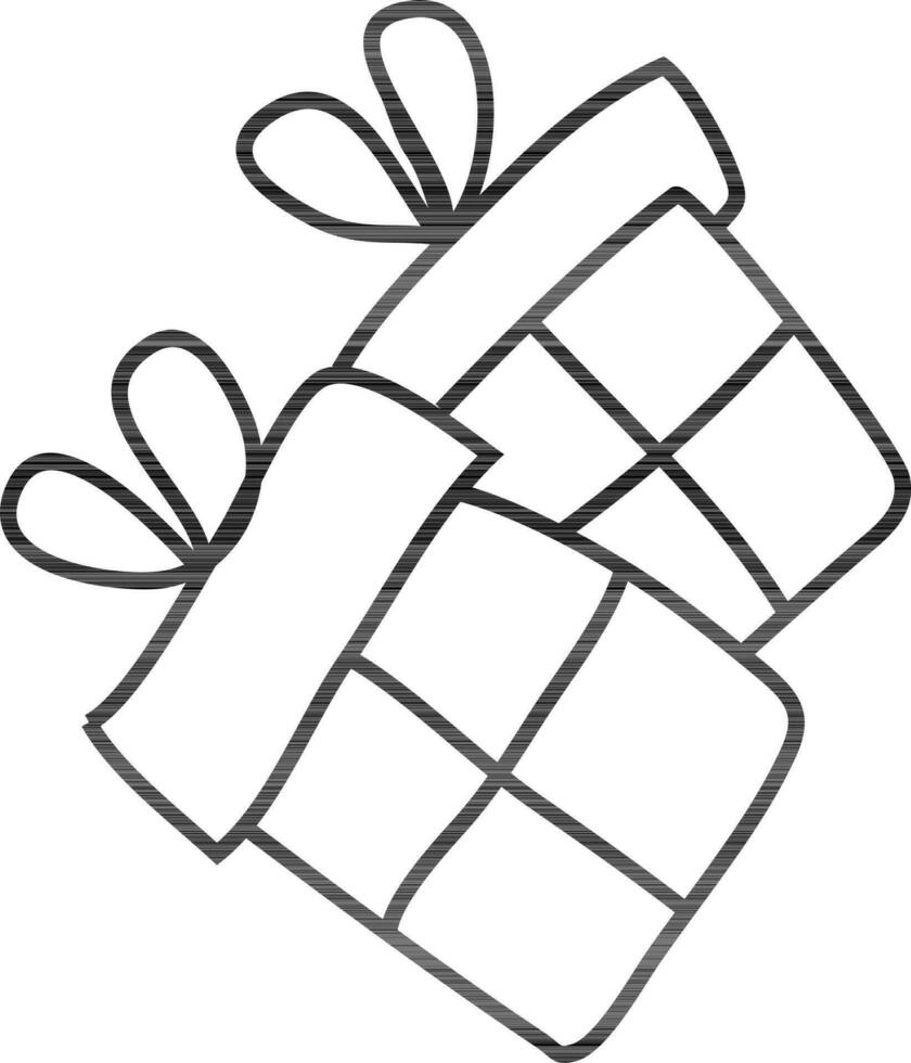 vlak illustratie van geschenk dozen. vector