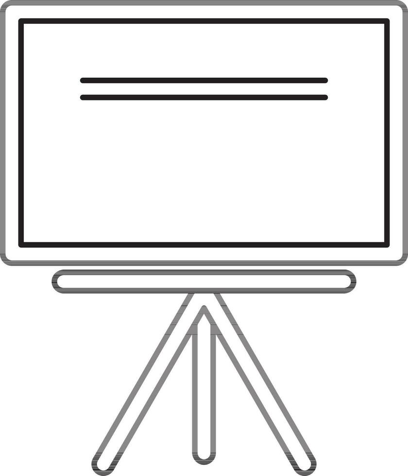schoolbord met staand kader in beroerte stijl. vector