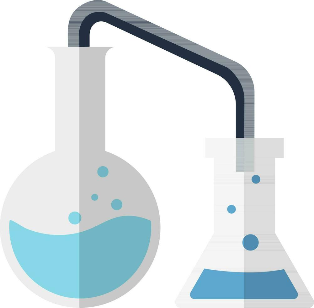 beker met chemisch experiment buis. vector