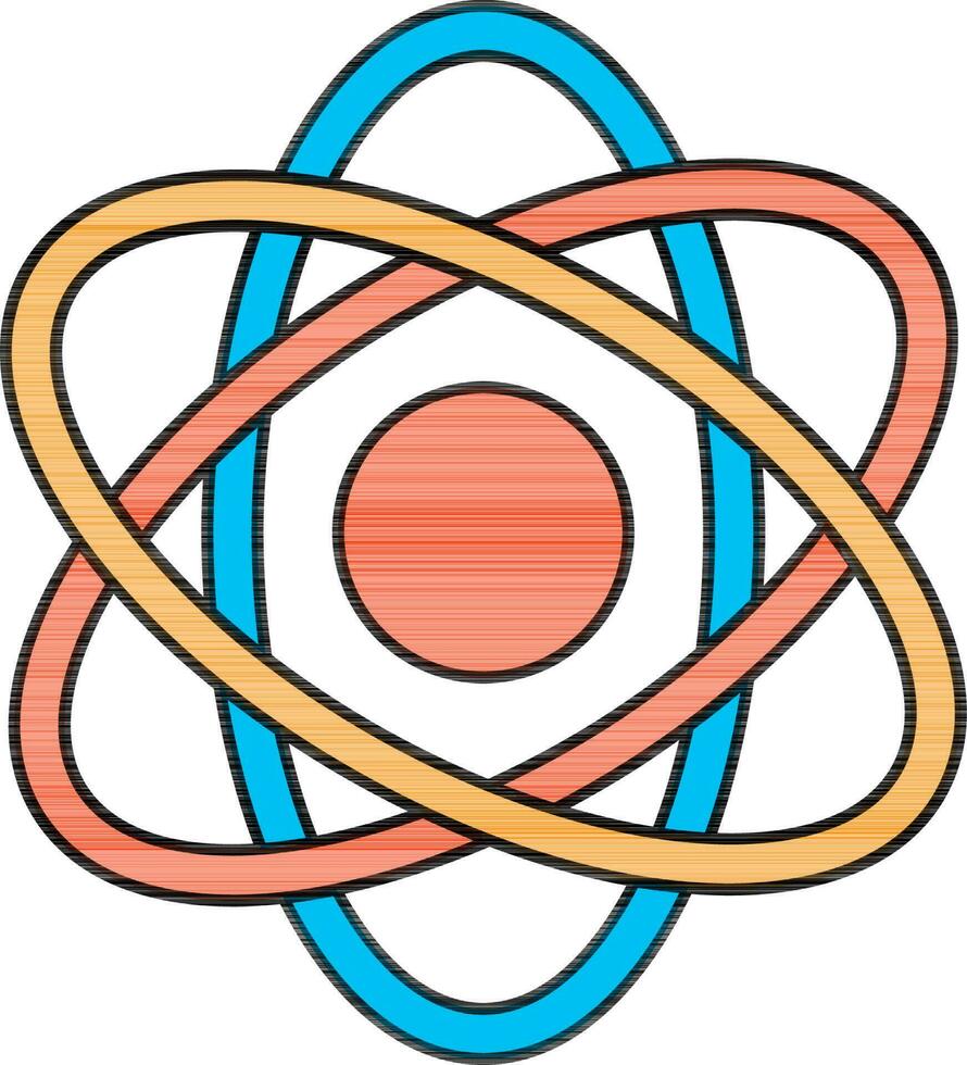 illustratie van atoom icoon. vector
