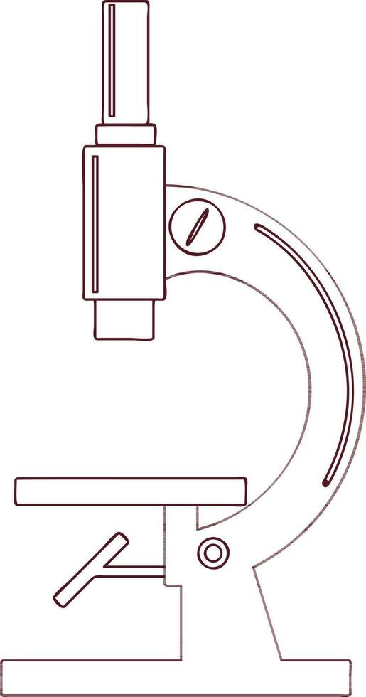 vlak illustratie van microscoop. vector