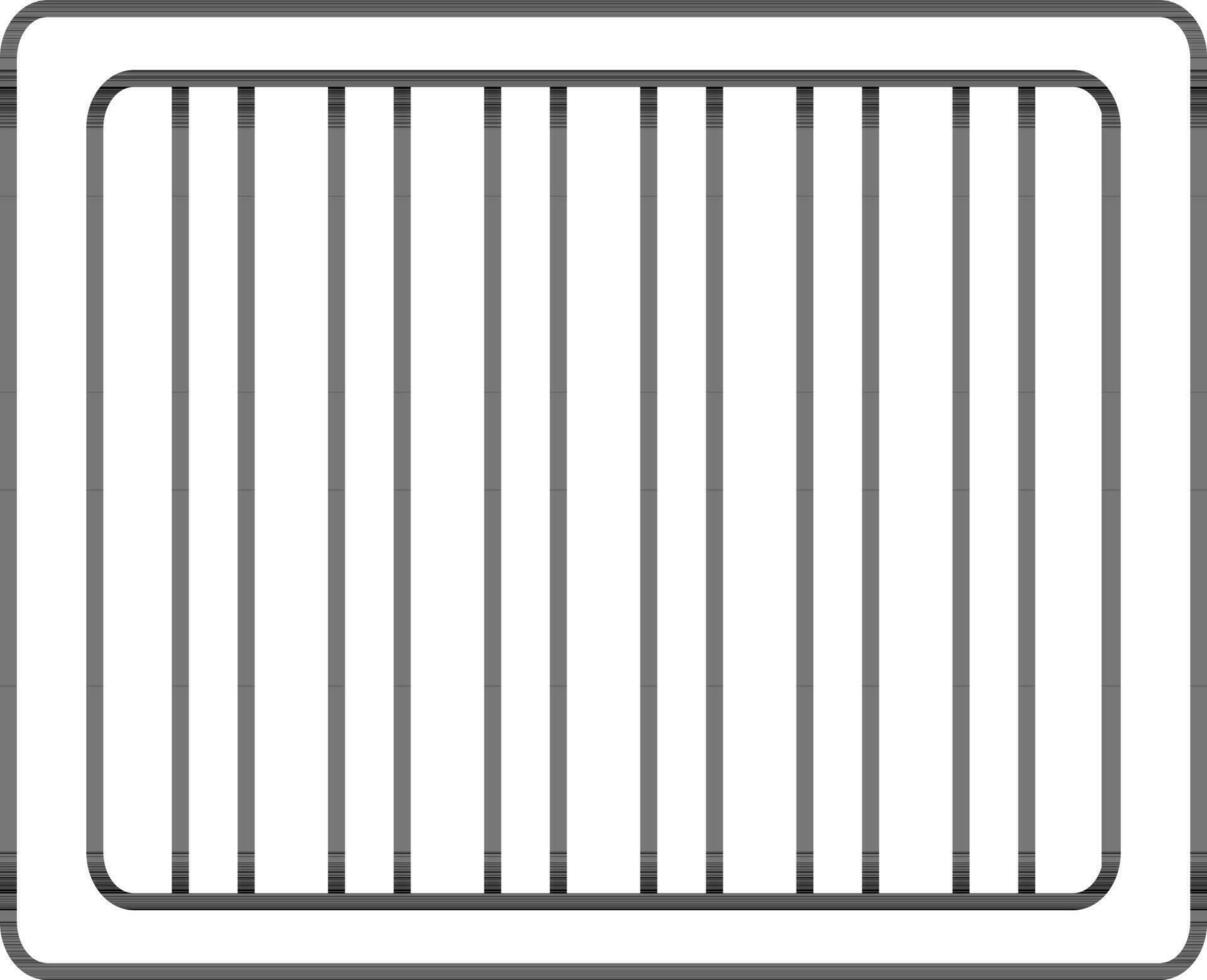 gevangene cel teken of symbool. vector