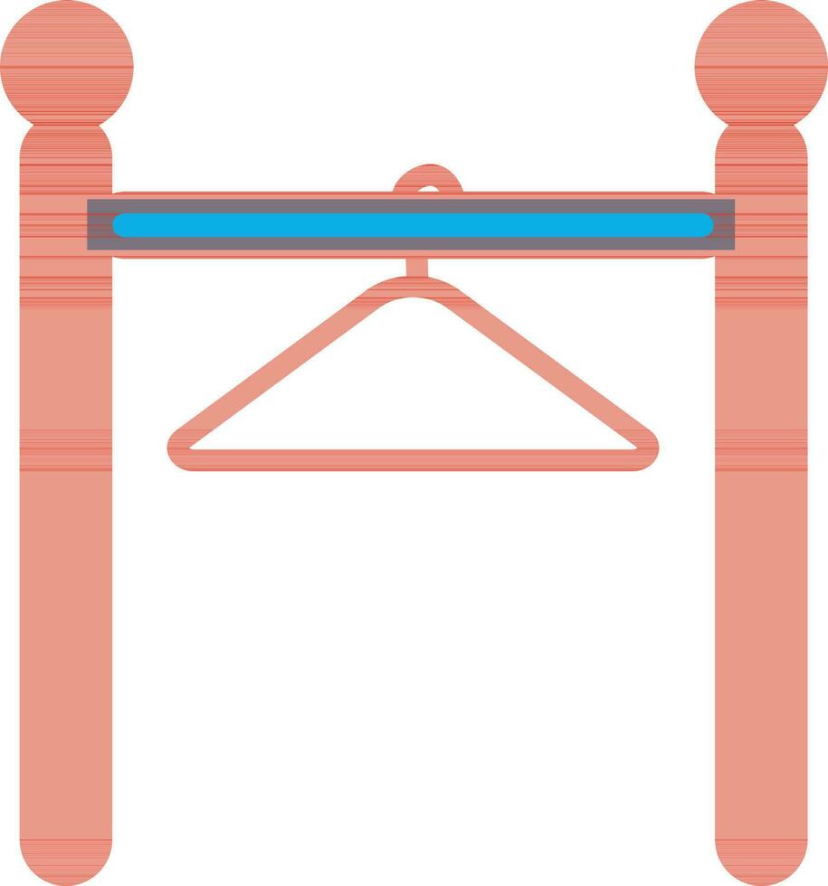 illustratie van hanger hangende in pool in rood kleur. vector