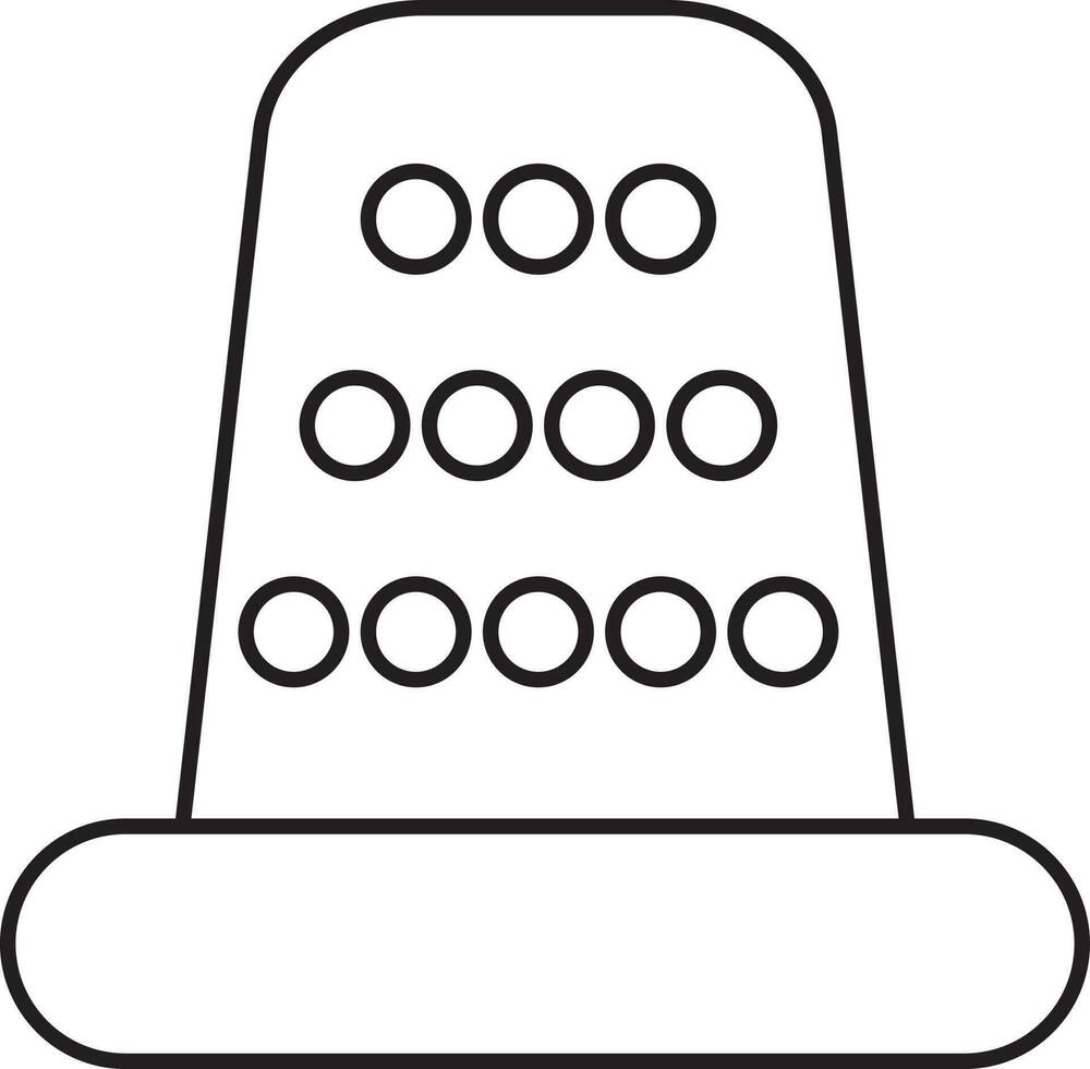 illustratie van vingerhoed icoon voor naaien concept. vector