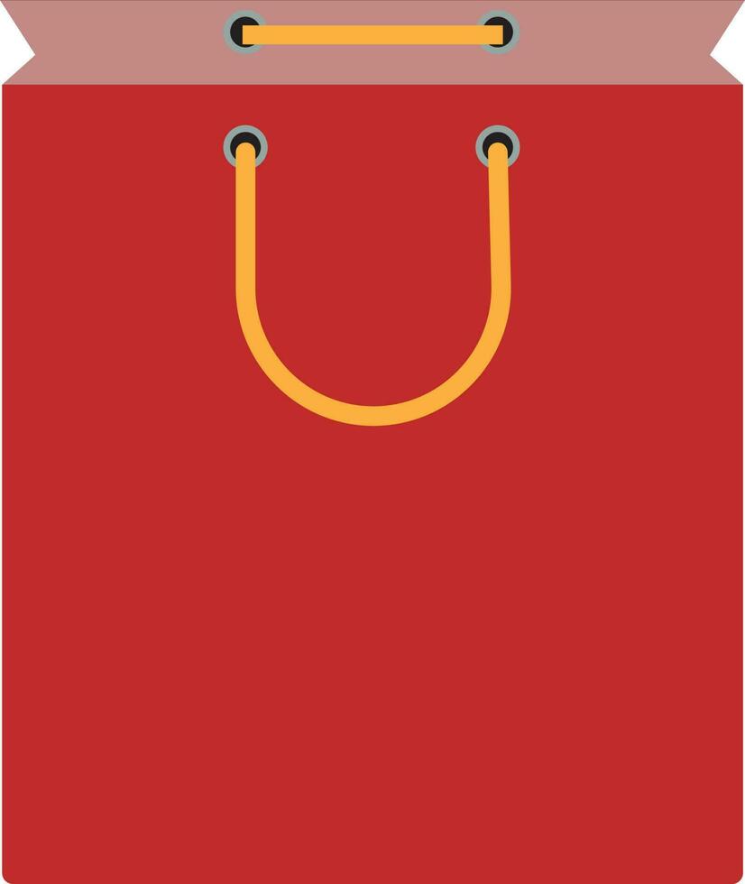 vlak illustratie van rood papier tas. vector