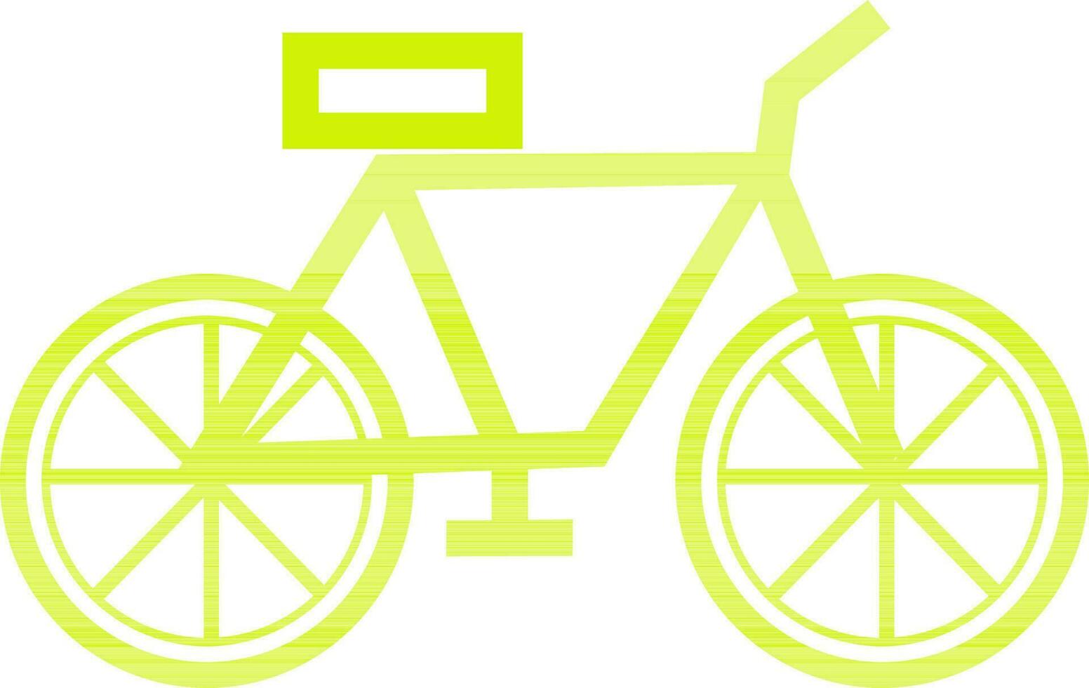 vlak illustratie van groen fiets. vector
