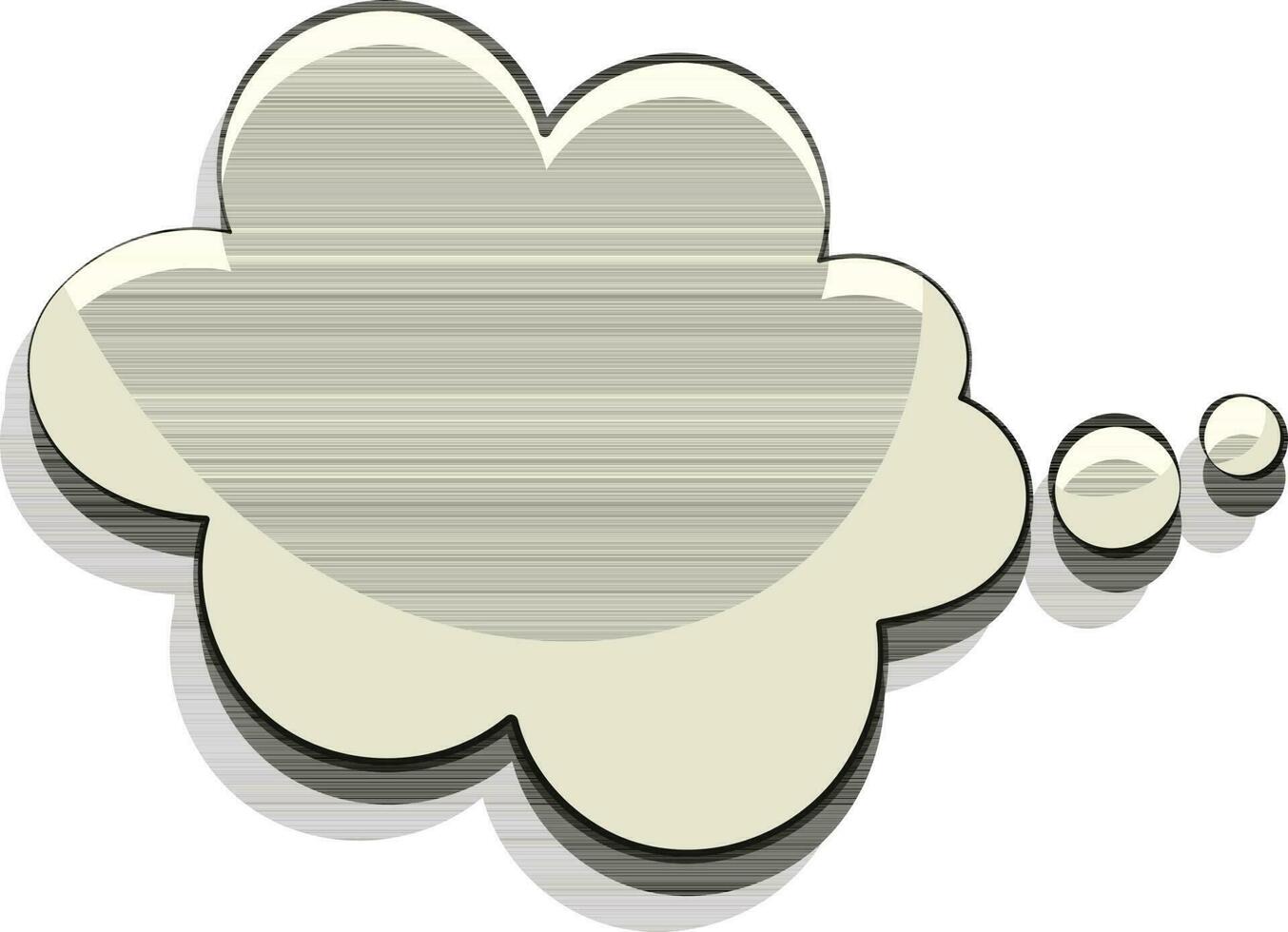 grappig toespraak bubbel in wolk vorm geven aan. vector