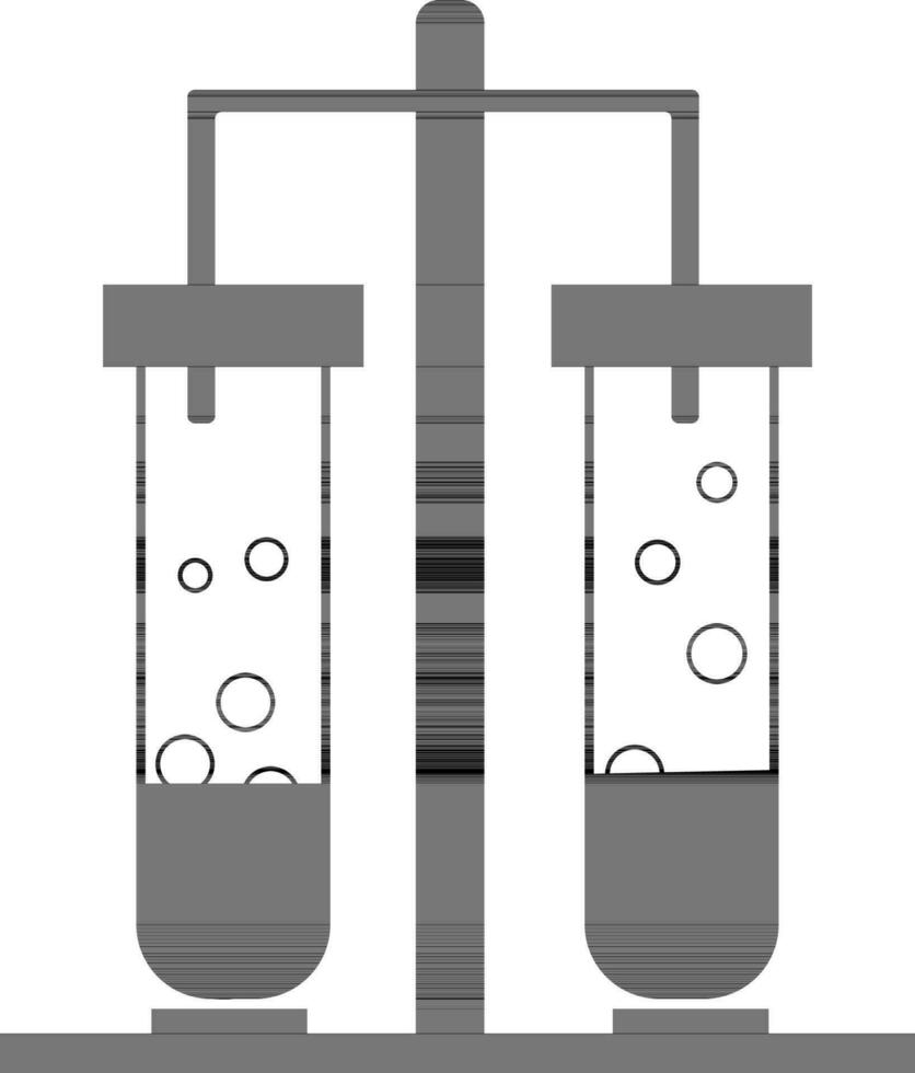 chemie Onderzoek symbool met test buizen. vector