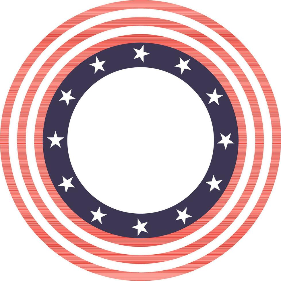 sticker, label of etiket in Amerikaans vlag kleuren. vector