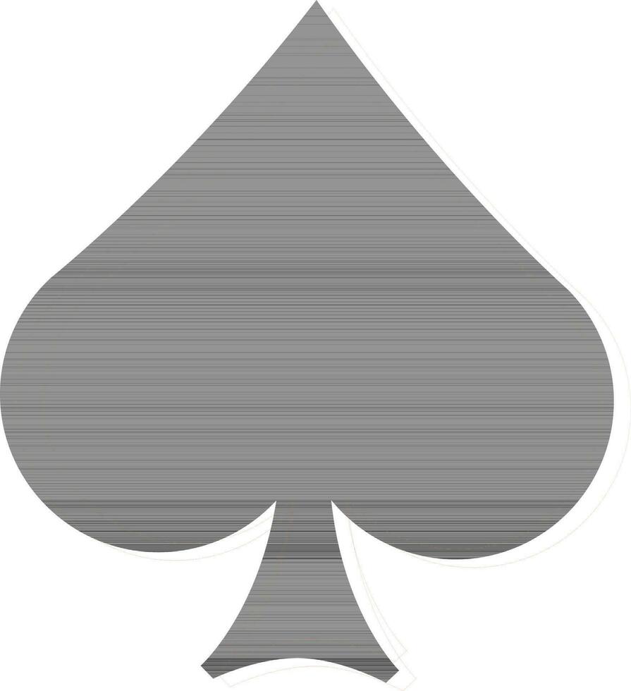 spelen kaart spade teken of symbool. vector