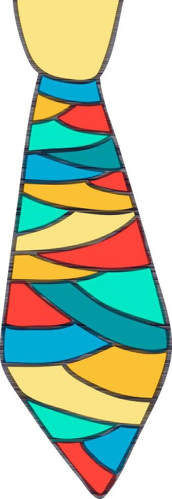 vlak illustratie van kleurrijk stropdas. vector