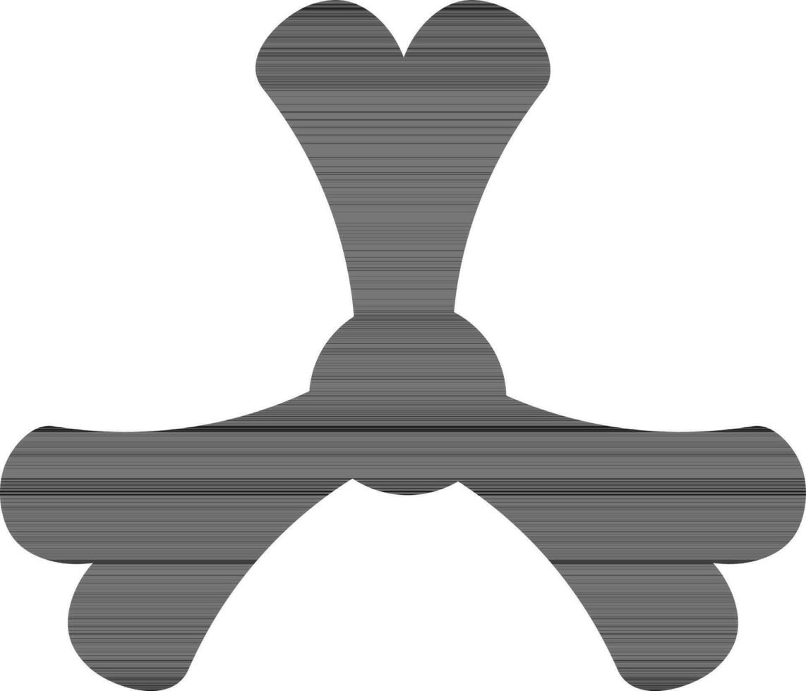 silhouet stijl van spinner speelgoed- icoon in illustratie. vector