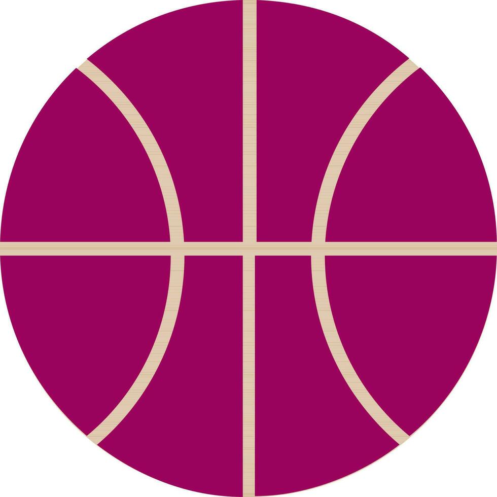 roze basketbal in vlak stijl. vector