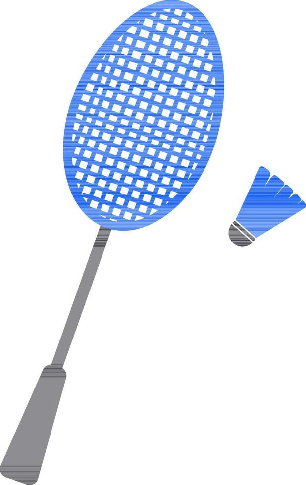 badminton racket met shuttle. vector