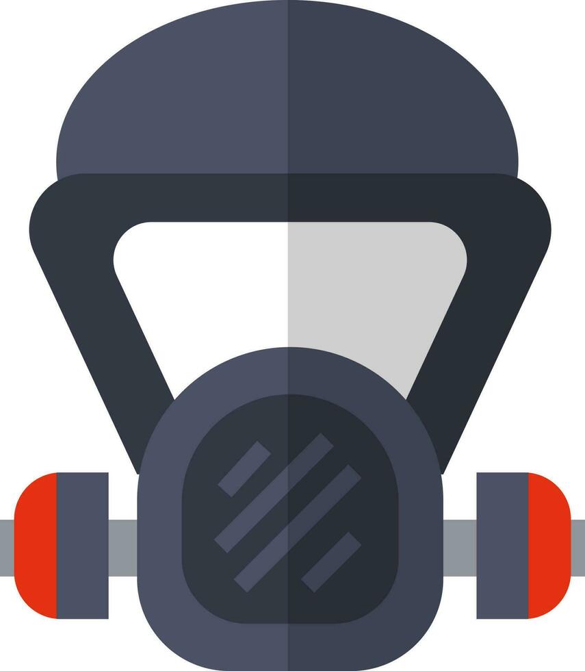 icoon van brand vechter zuurstof gas- masker. vector