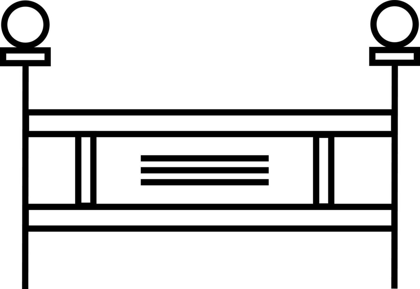 weg barrière in zwart en wit kleur. vector