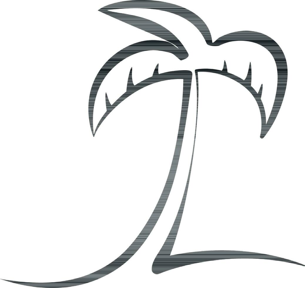 illustratie van een kokosnoot boom. vector