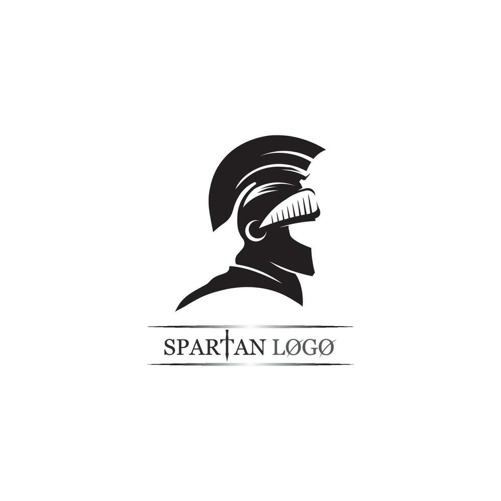 spartaanse helm logo sjabloon vector