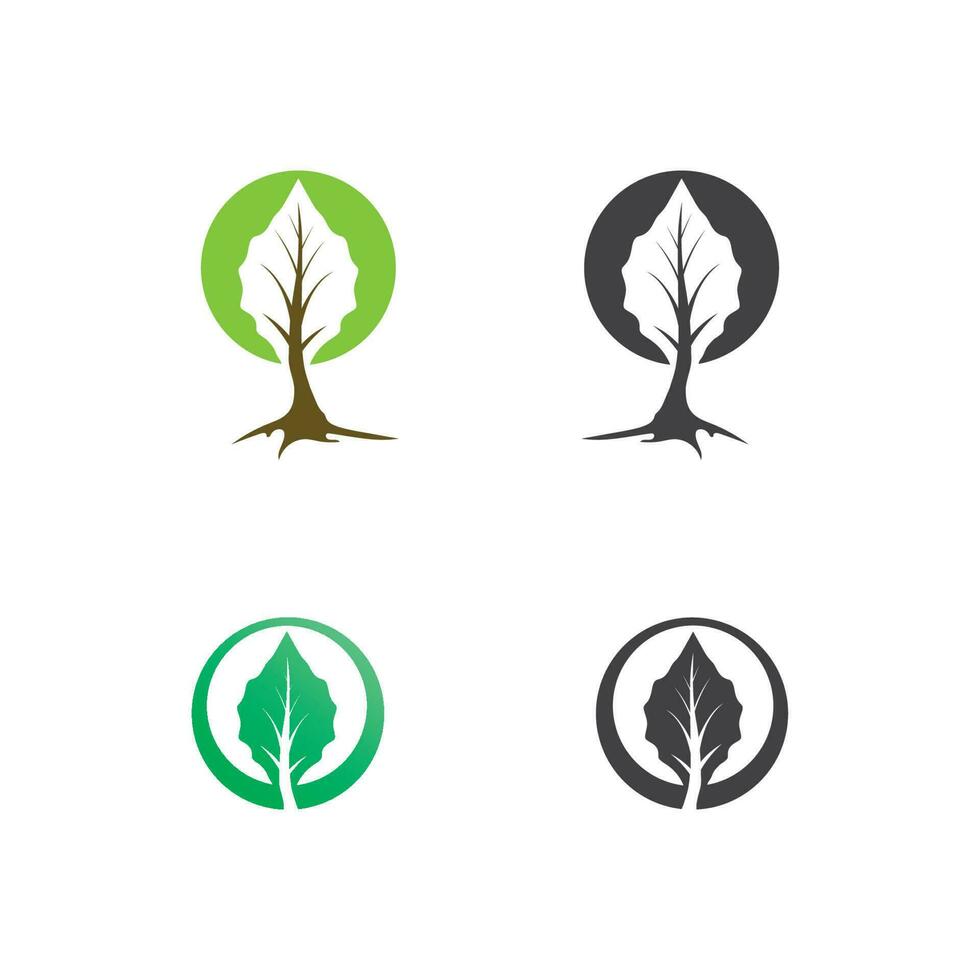 blad en natuur boom logo voor zakelijke vector groene plant ecologie ontwerp