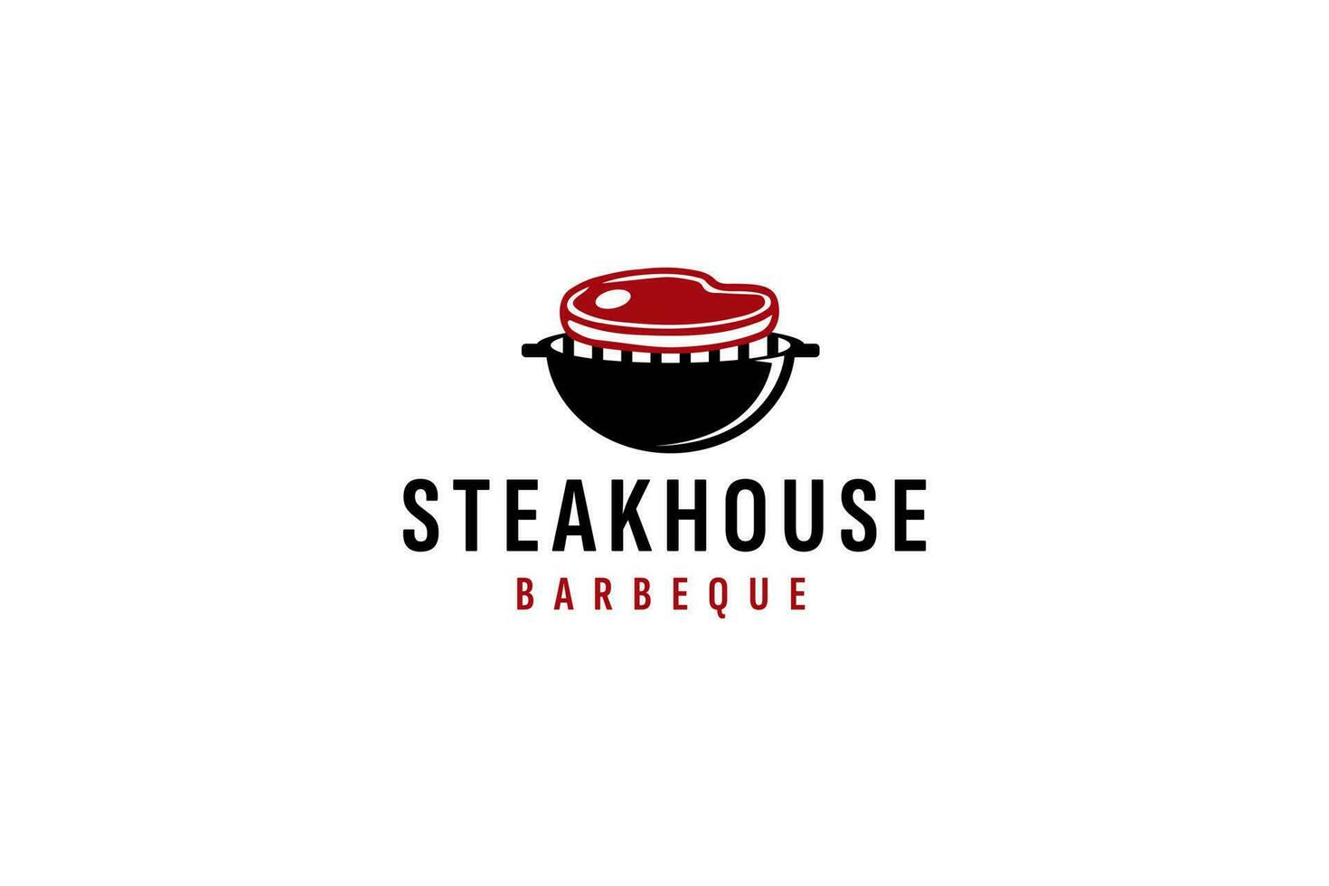 steak huis logo vector icoon illustratie