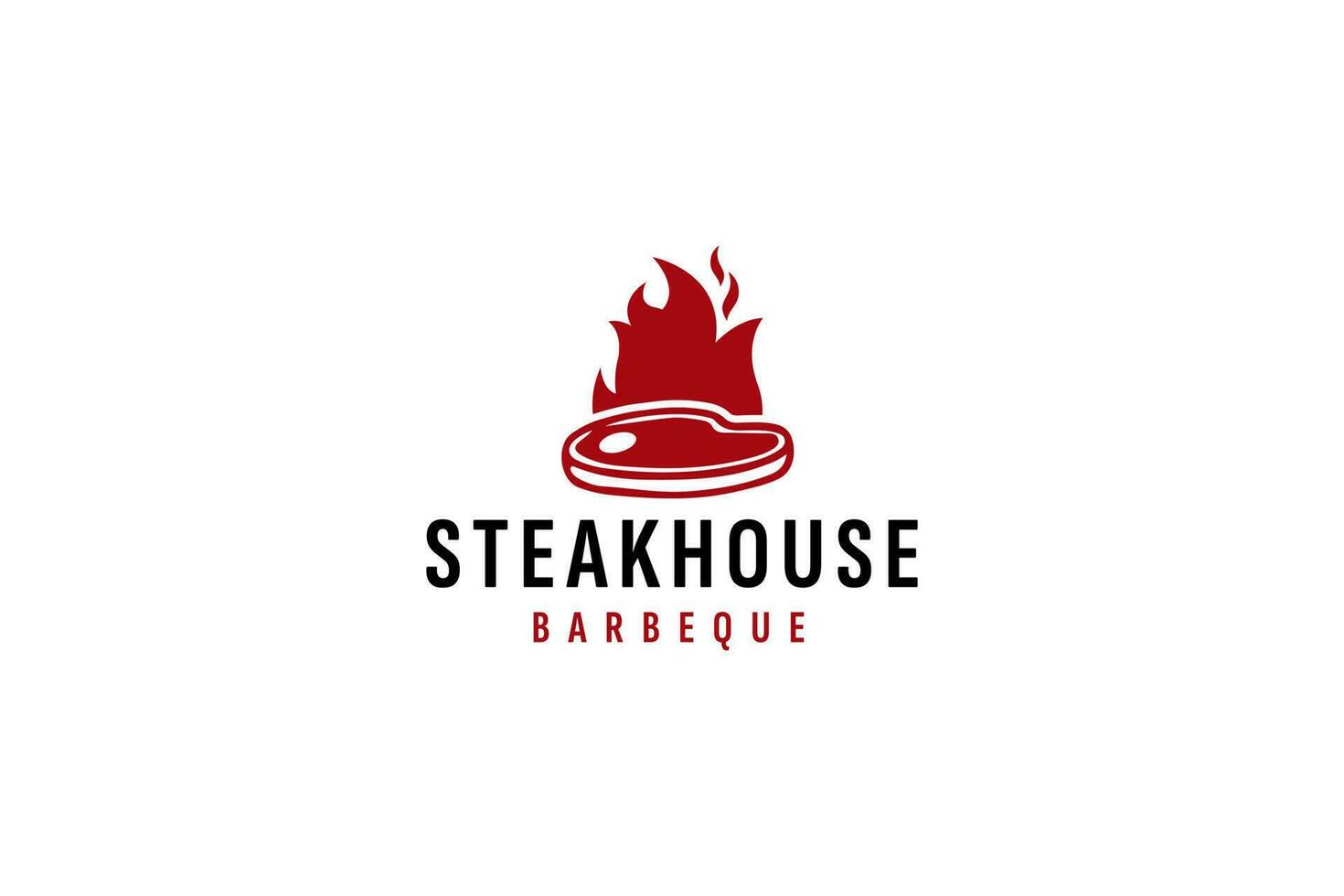 steak huis logo vector icoon illustratie