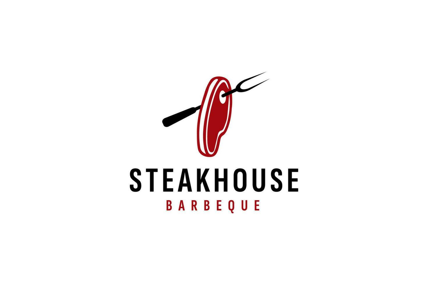 steak huis logo vector icoon illustratie