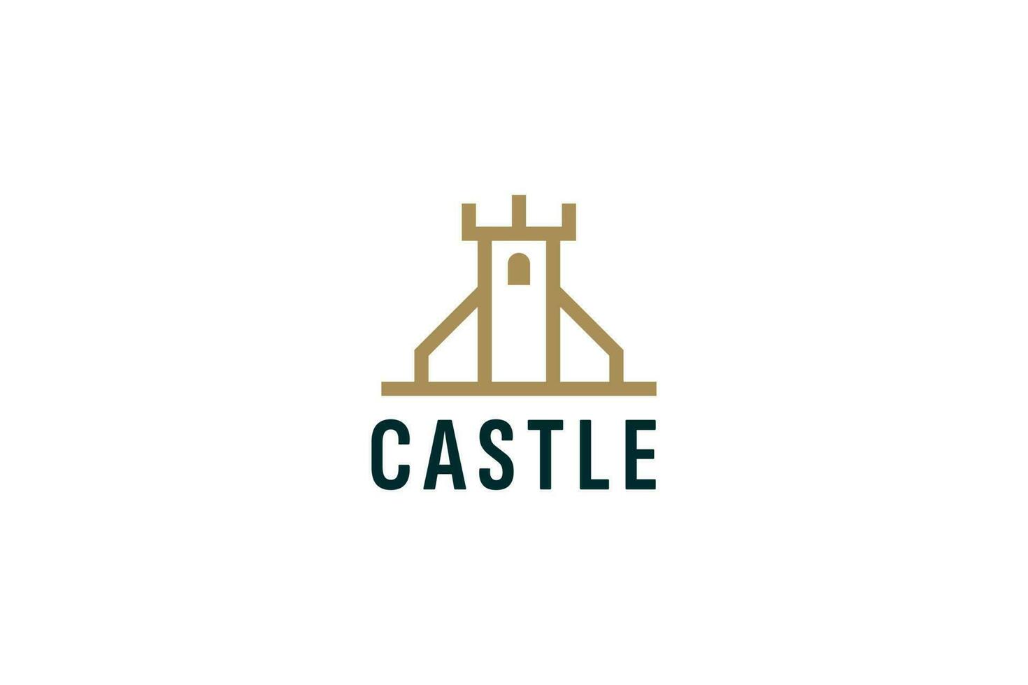 kasteel logo vector icoon illustratie