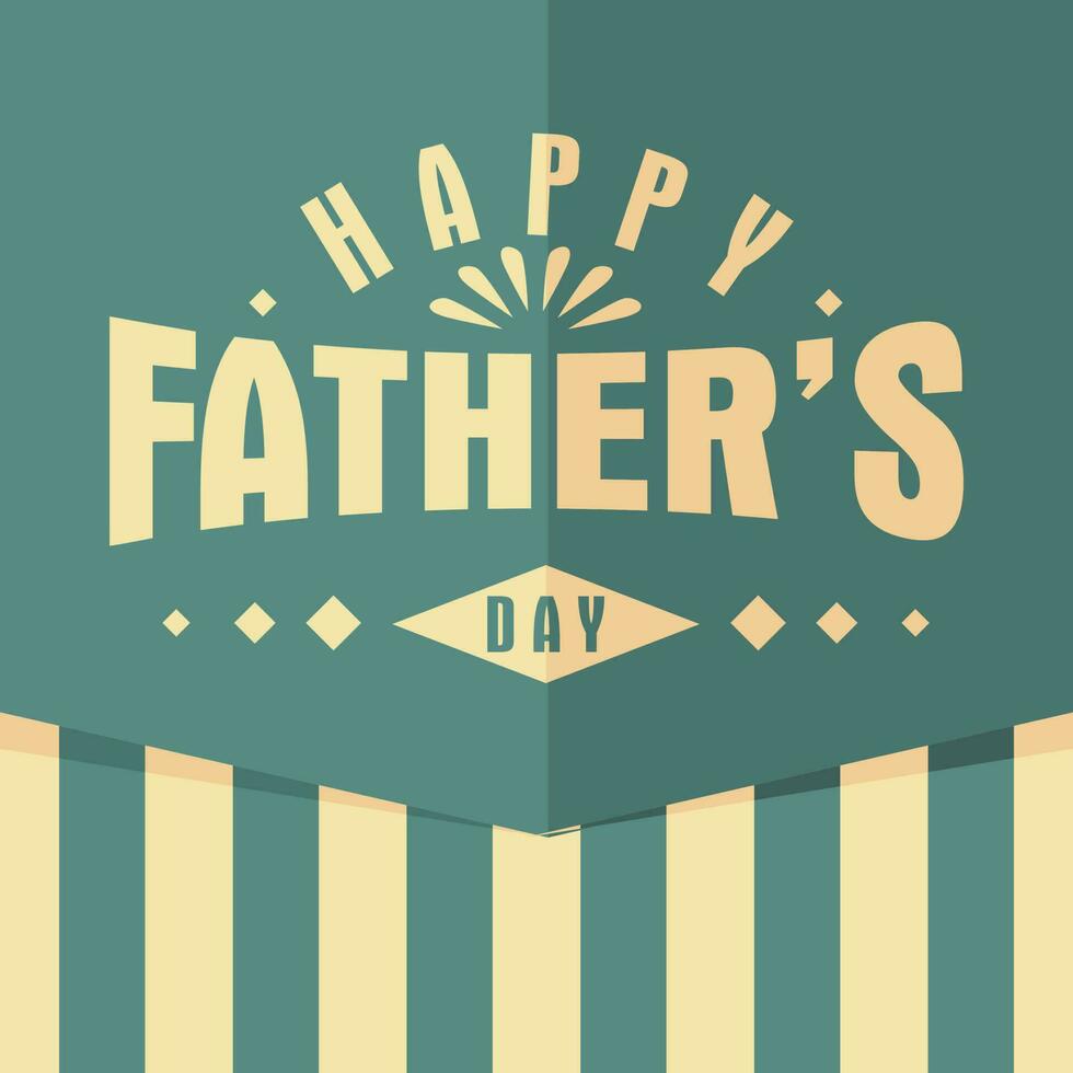 groet kaart voor gelukkig vaders dag evenement in wijnoogst stijl vector