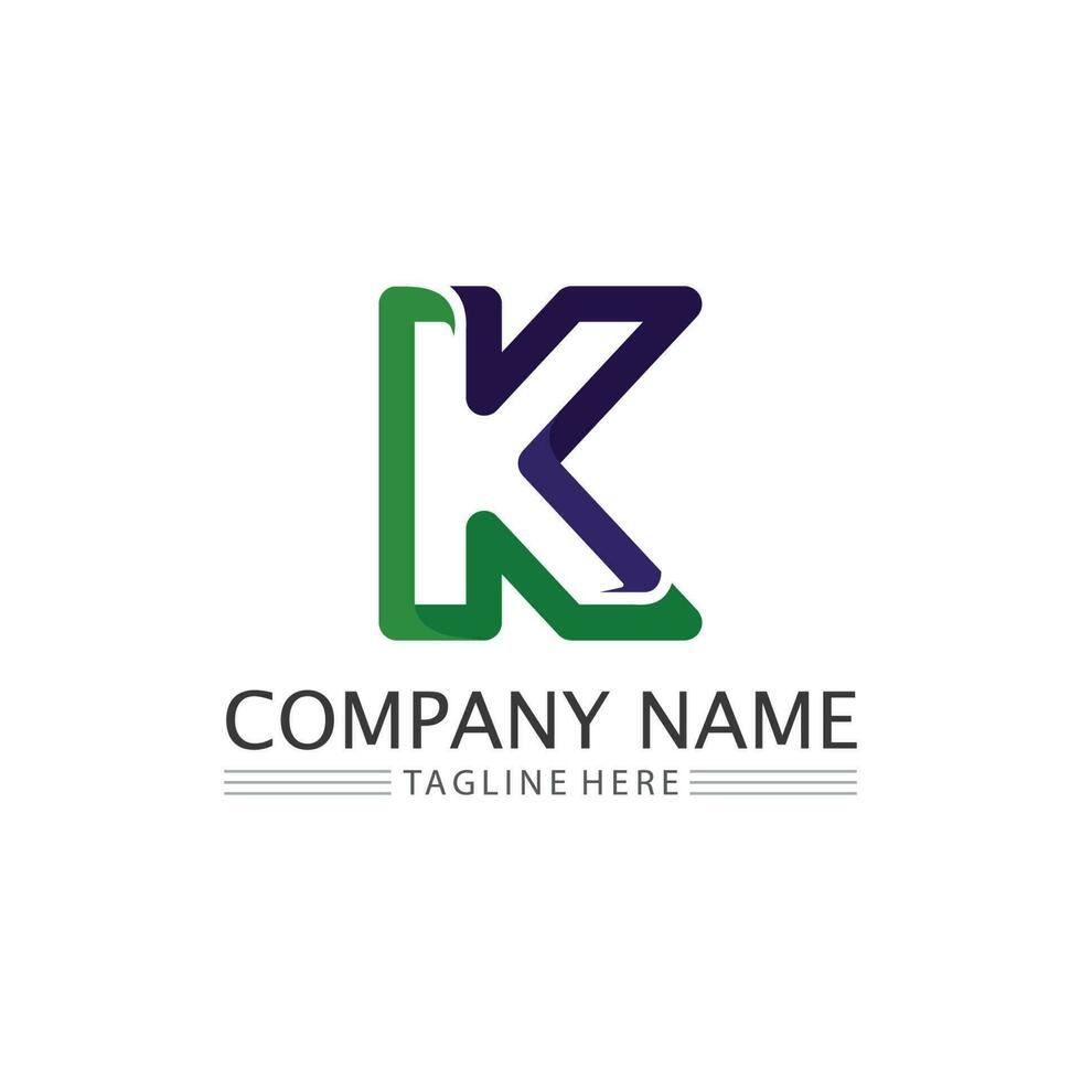 k logo ontwerp k brief lettertype concept bedrijfslogo vector en ontwerp eerste bedrijf