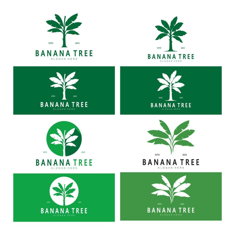 gemakkelijk silhouet banaan boom logo. vlak ontwerp vector