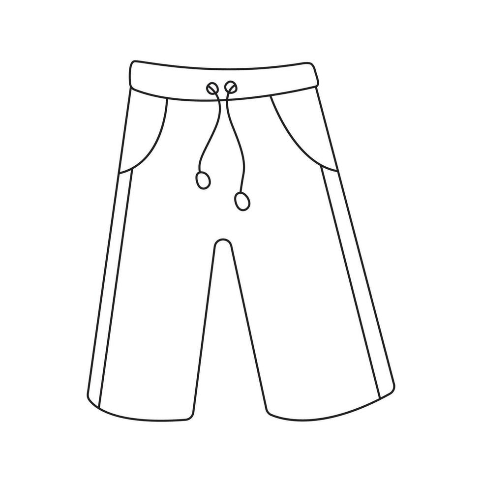 Mannen shorts in tekening stijl. vector