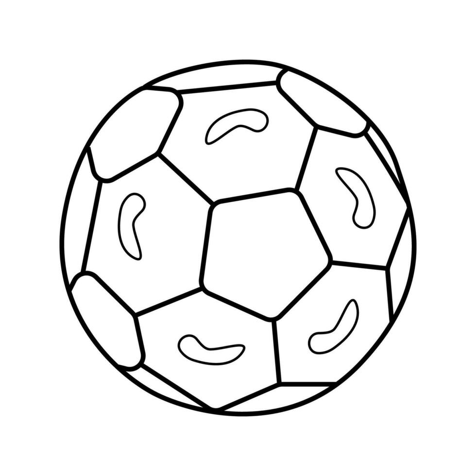 voetbal in doodle-stijl vector