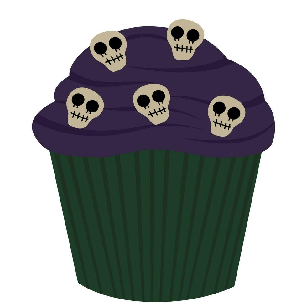 halloween koekje schedel vector