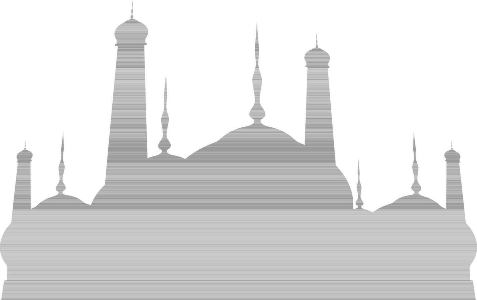 vlak illustratie van grijs moskee. vector