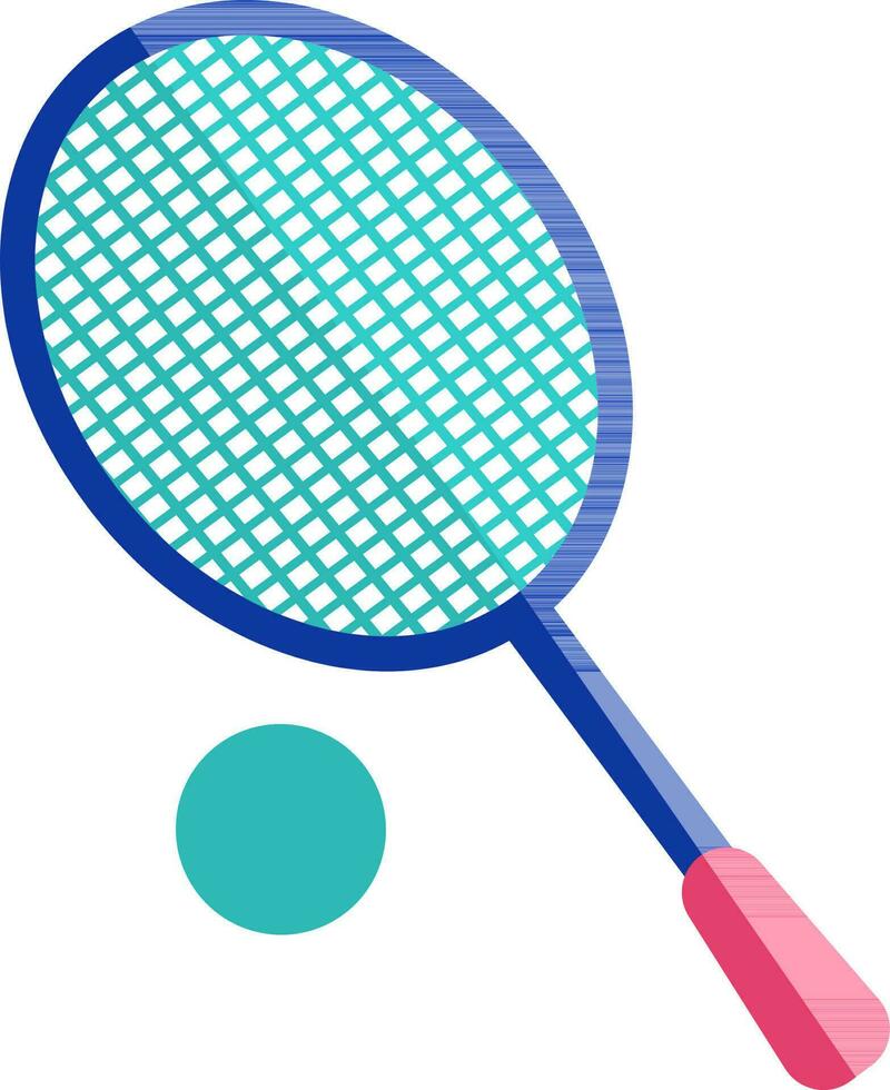 tennis icoon met bal en badminton voor sport. vector