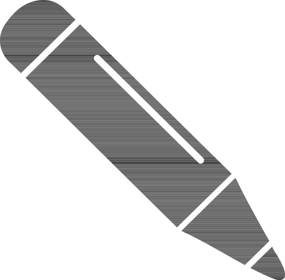 zwart illustratie van markeerstift pen. vector