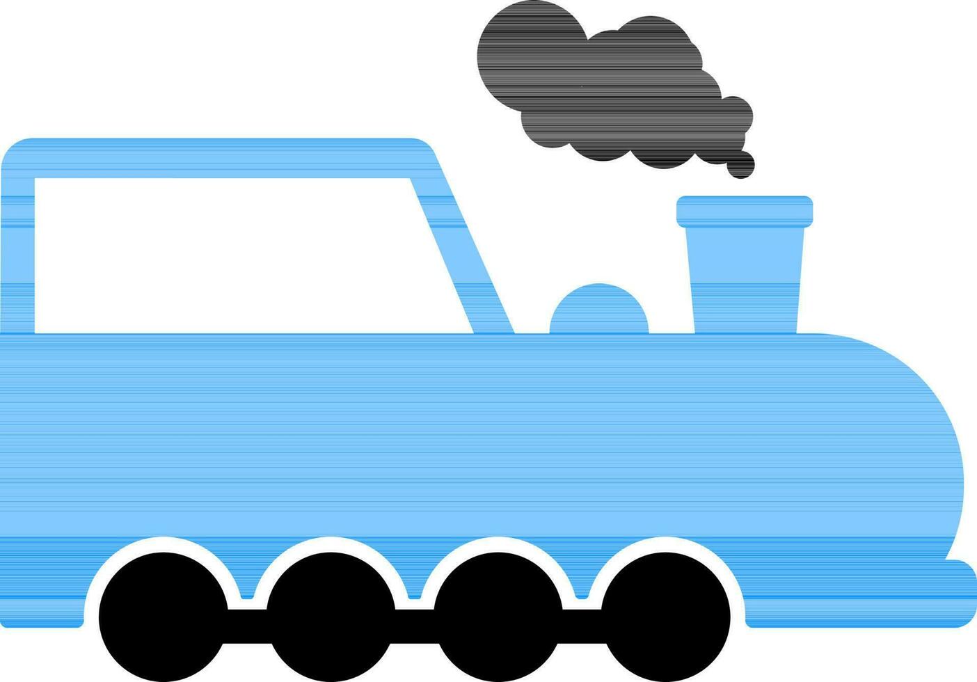 vector teken of symbool van stoom- trein motor.