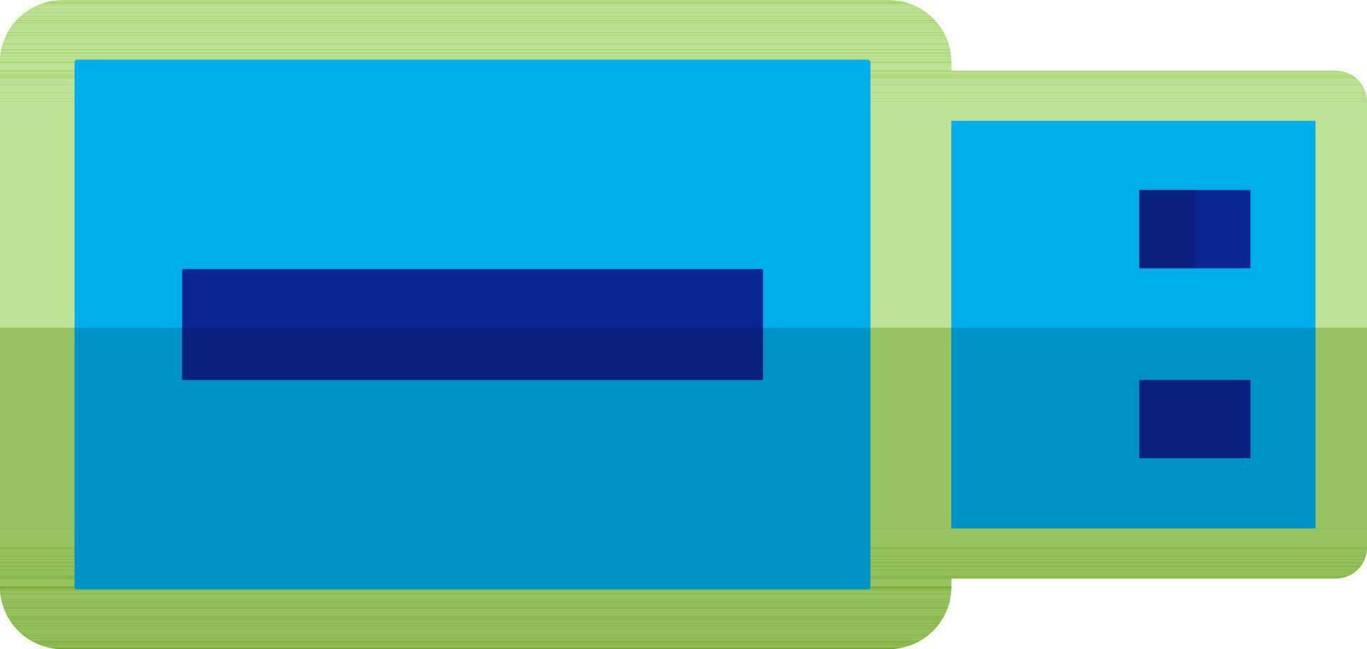 groen en blauw flash kaart. vector
