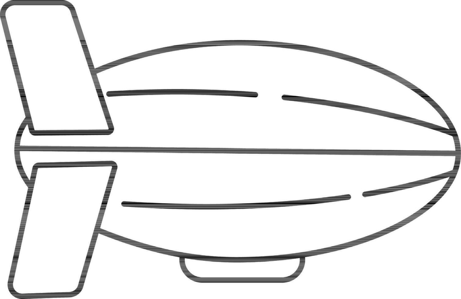 vlak illustratie van slap luchtschip. vector