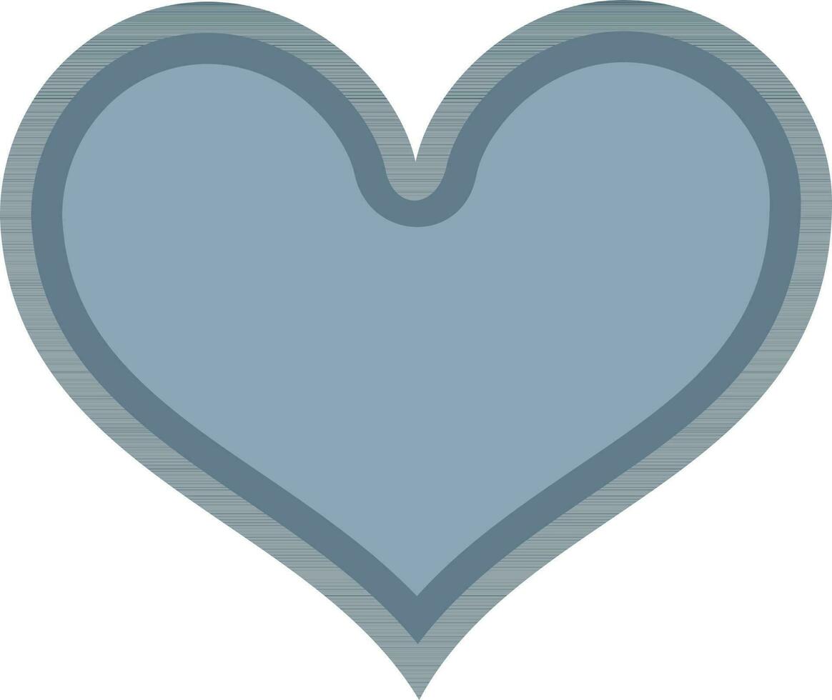 gemakkelijk vlak illustratie van blauw hart. vector