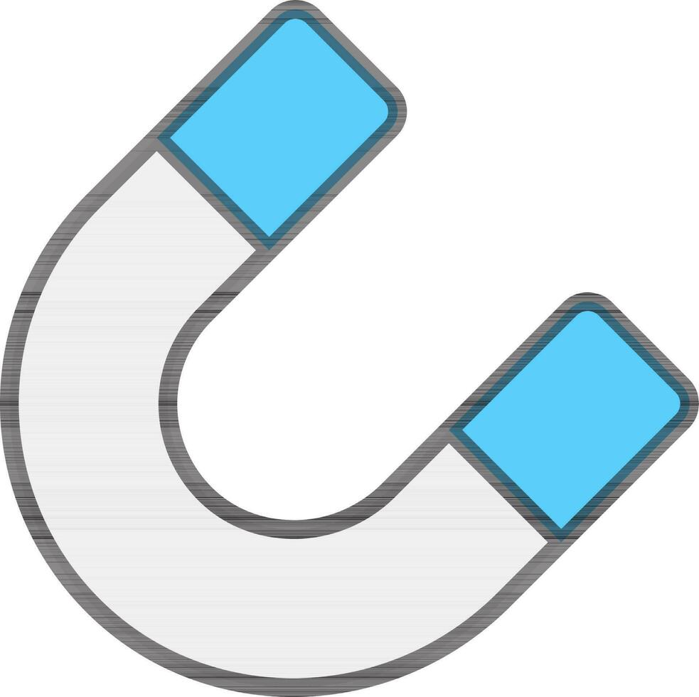blauw en grijs magneet icoon Aan wit achtergrond. vector