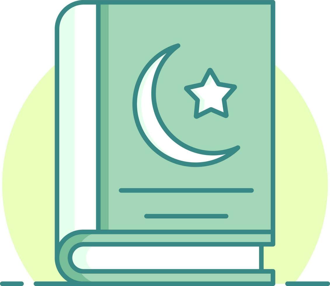 vector illustratie van groen koran boek.