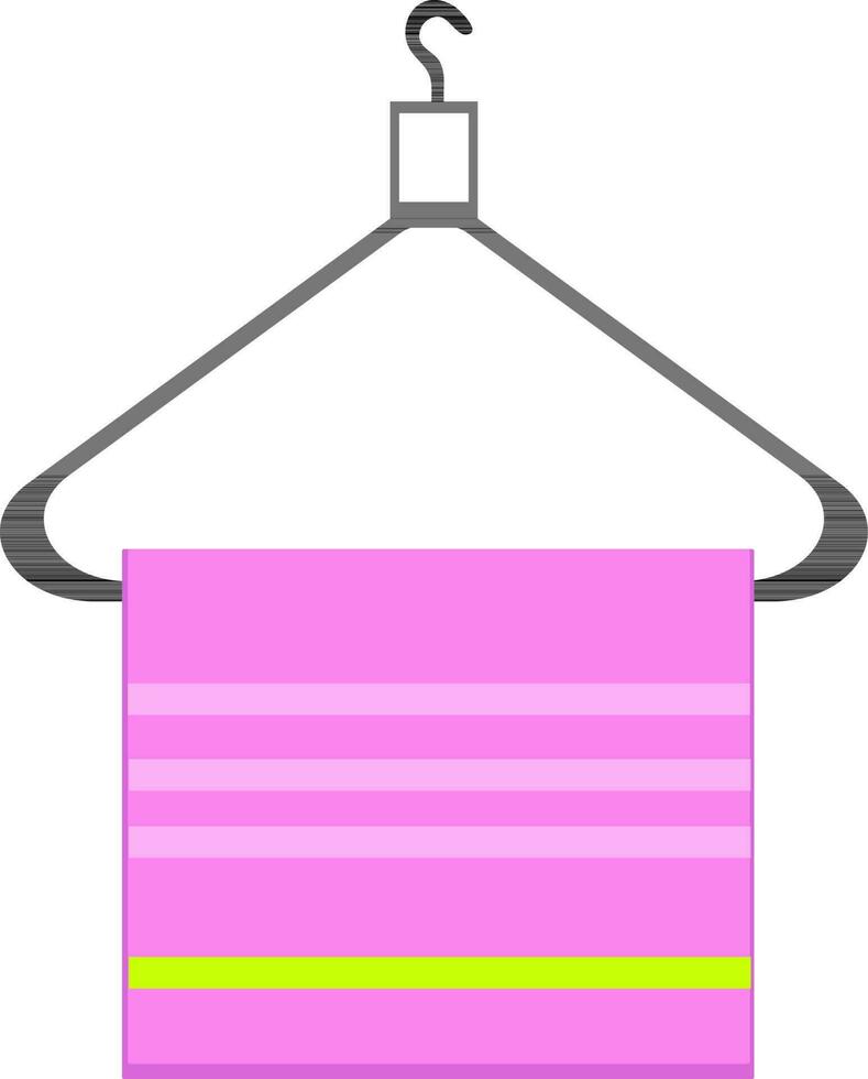 illustratie van handdoek Aan hanger. vector