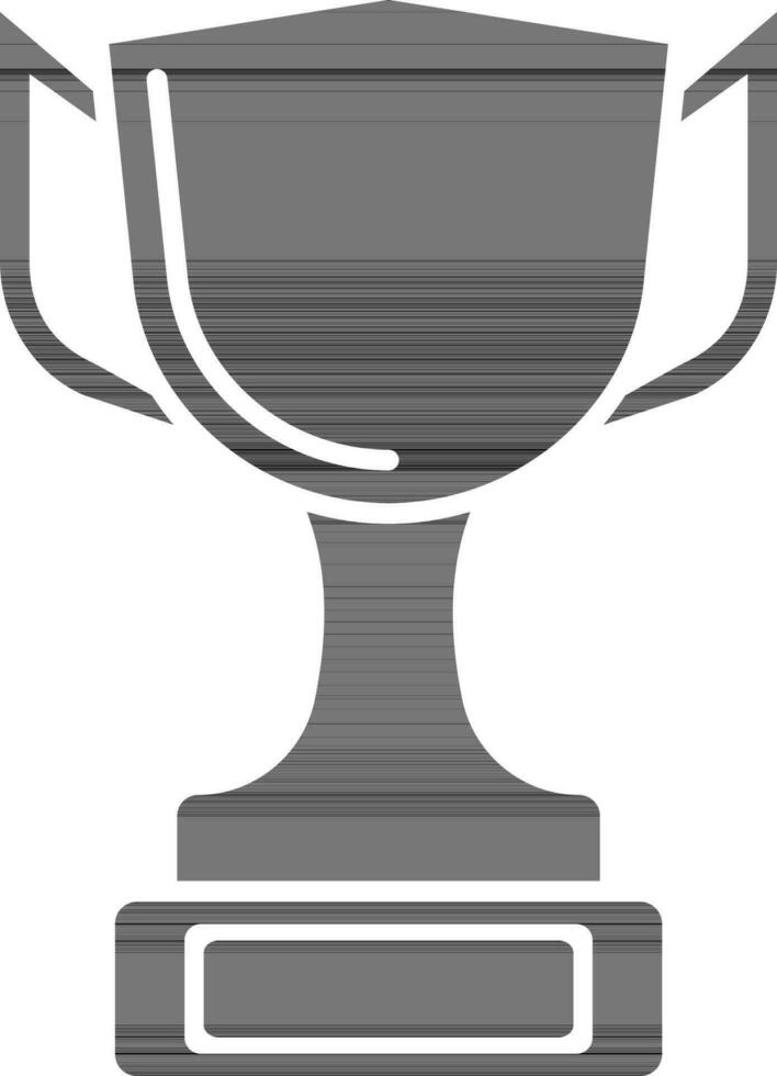 zwart en wit illustratie van trofee kop icoon. vector