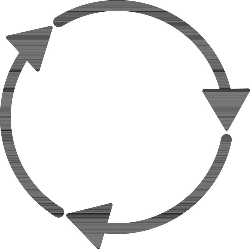 zwart recycle teken Aan wit achtergrond. vector