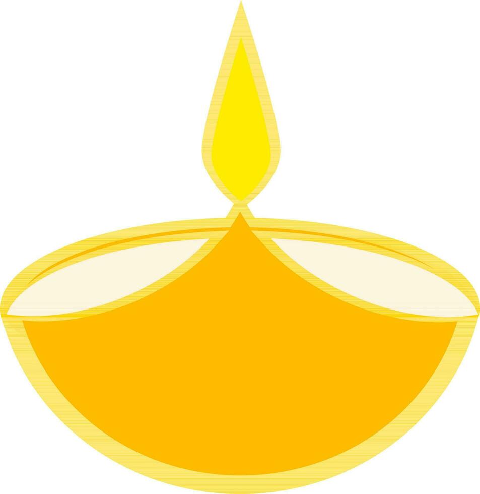 vlak illustratie van geel olie lamp doei. vector