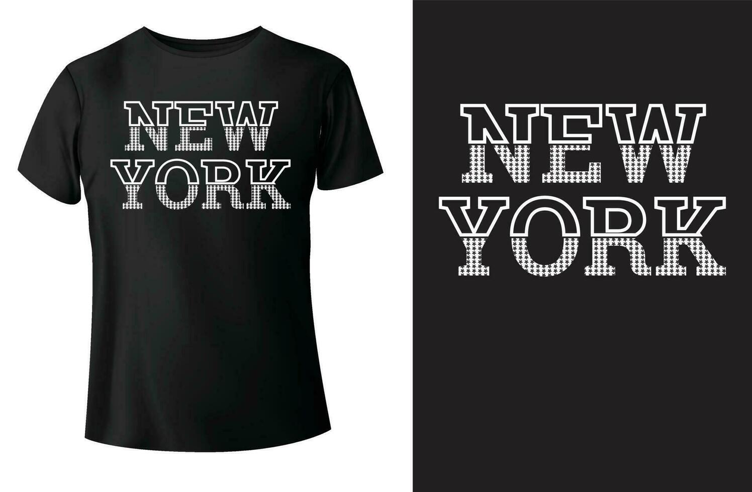 nieuw york typografie t-shirt ontwerp en vector-sjabloon vector