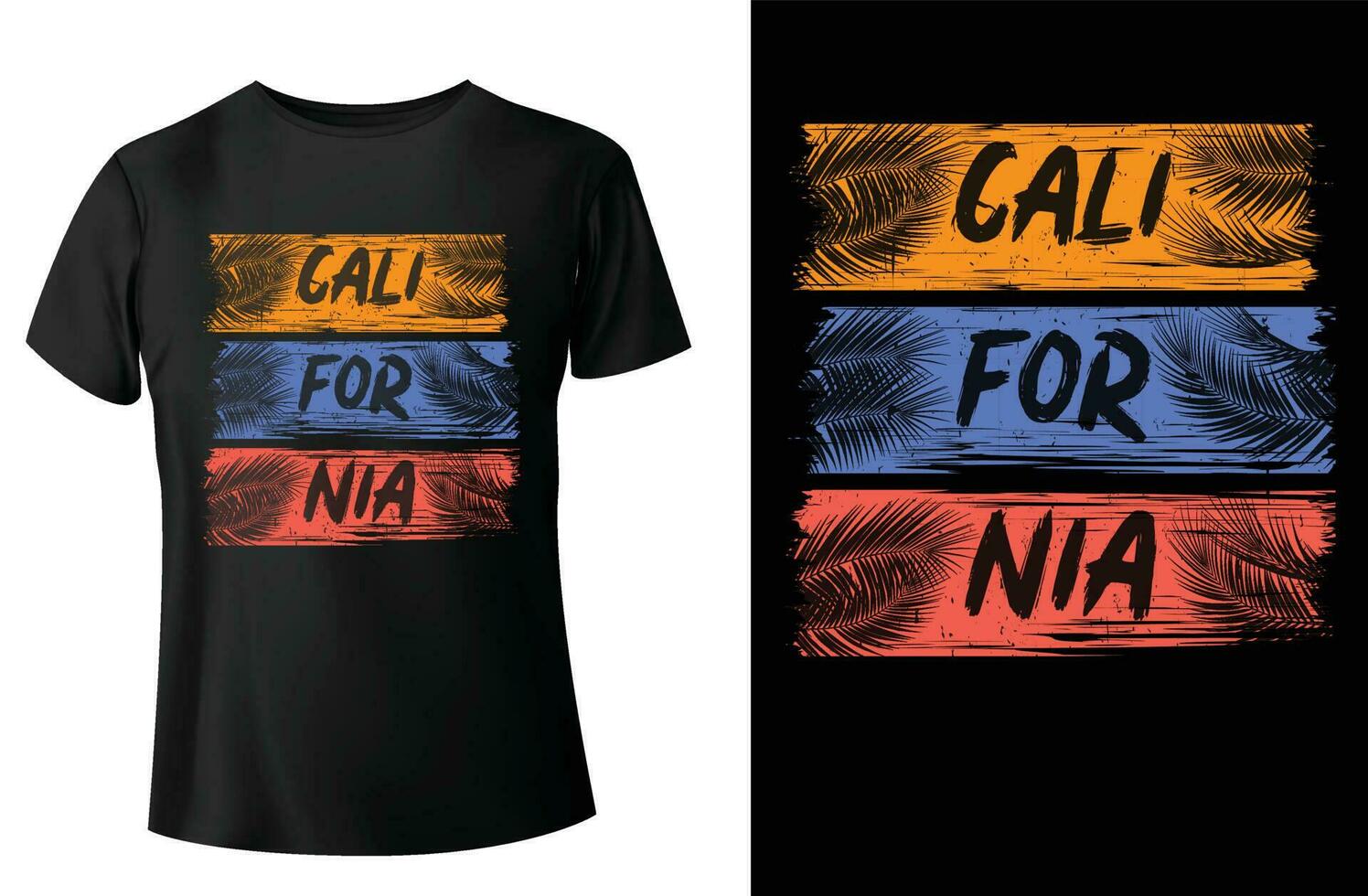 Californië wijnoogst typografie t-shirt ontwerp en vector-sjabloon vector