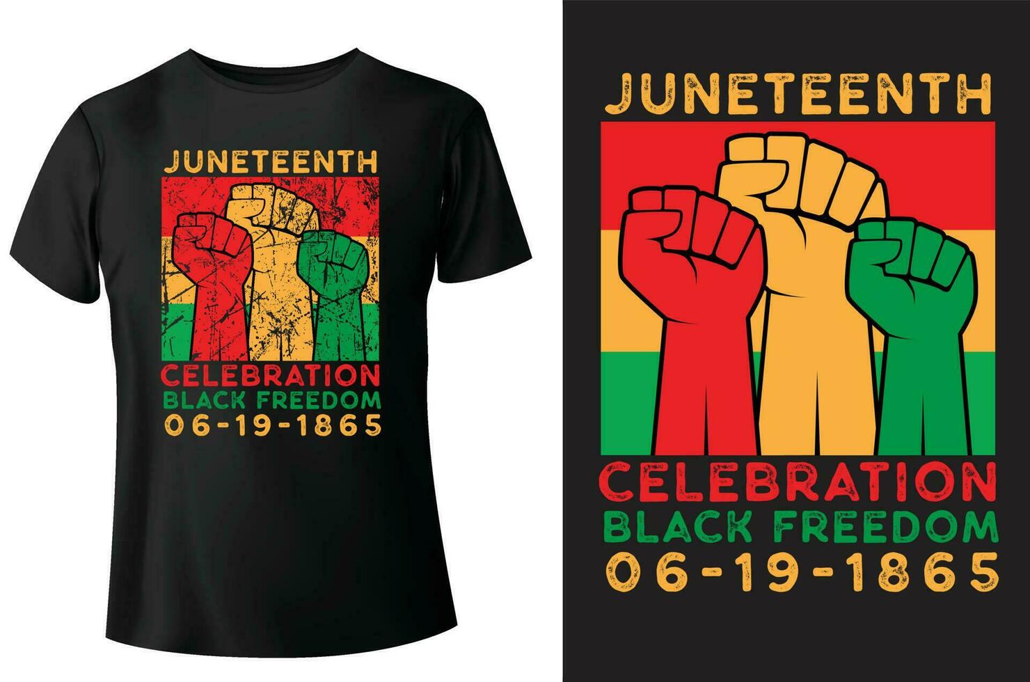 juneteenth vieren zwart vrijheid 1965 t-shirt ontwerp vector