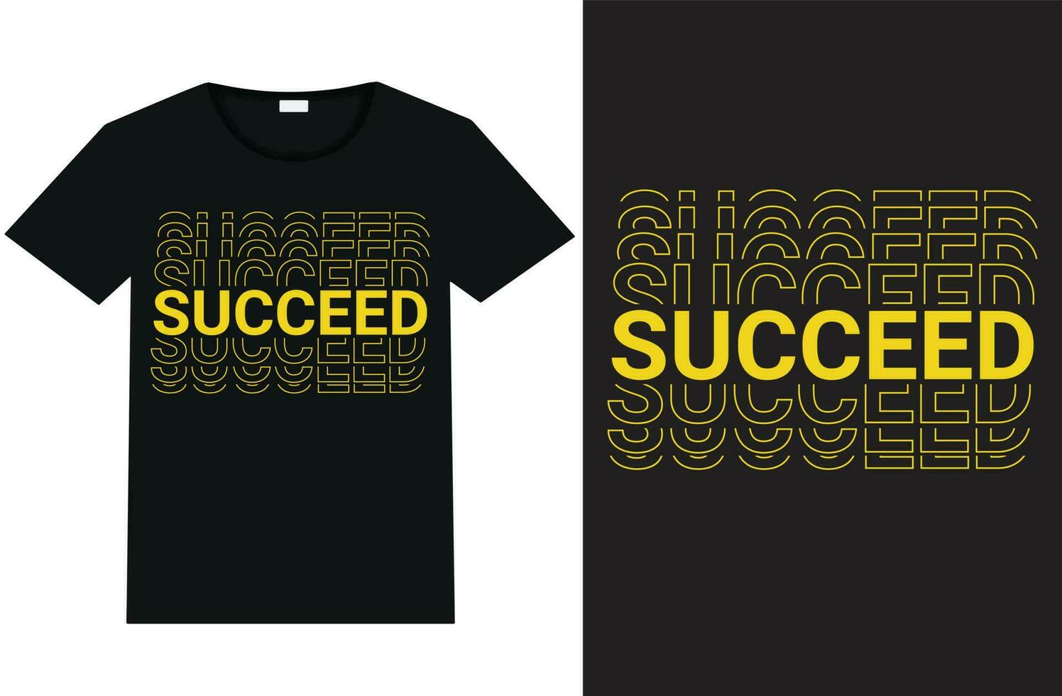 succes typografie t overhemd ontwerp en sjabloon vector